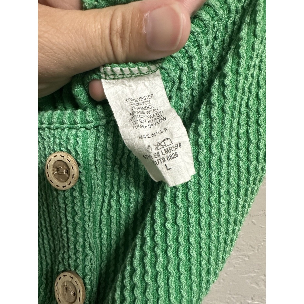 Lovely Melody Solid Green Ribbed Knit Button Front Wide Leg Romper - Picture 6 of 6